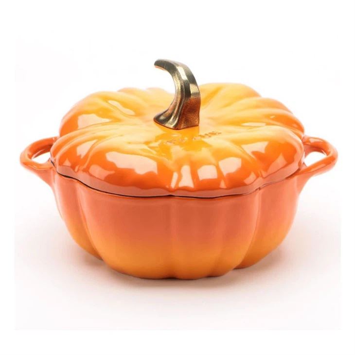 Pumpkin Shape Enamel Pot