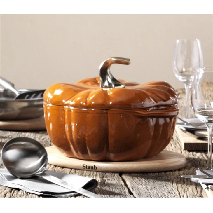 Pumpkin Shape Enamel Pot