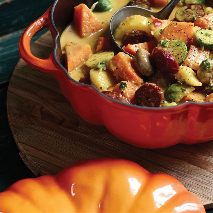 Pumpkin Shape Enamel Pot