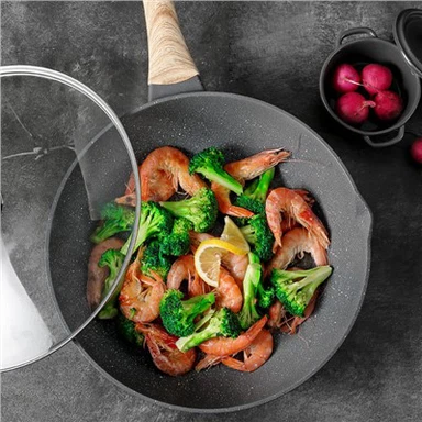 Wok de aluminio para el hogar