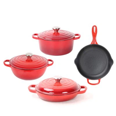 Juego de utensilios de cocina de hierro fundido antiadherente